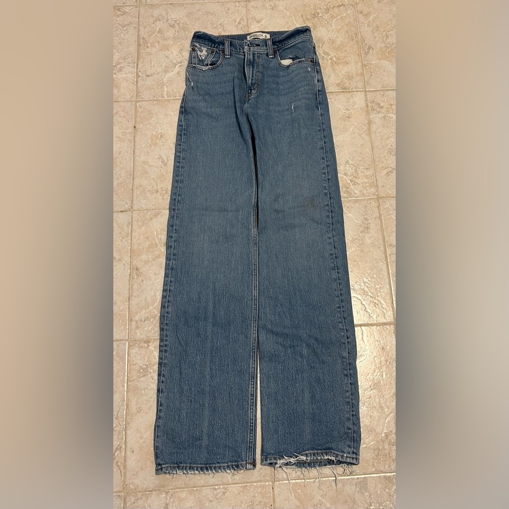 Abercrombie & Fitch Women's Straight Leg Jeans - Blue